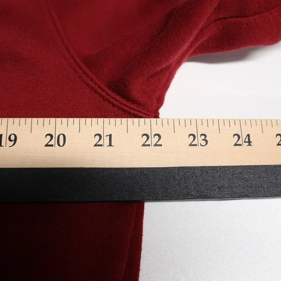 Ed Hardy Sweatshirt Womens L Cropped Koi FIsh Print Hoodie Red Long Sleeve Fit - Picture 8 of 10